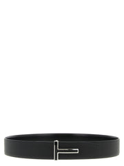 Tom Ford Black Calfskin Regular Belt