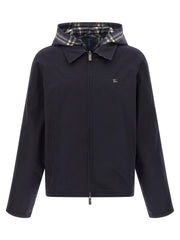 Burberry Blue Cotton Full-Length Jacket