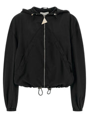 The Attico Black Polyester Bomber