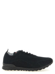 Kiton Black Cotton Athletic Sneakers