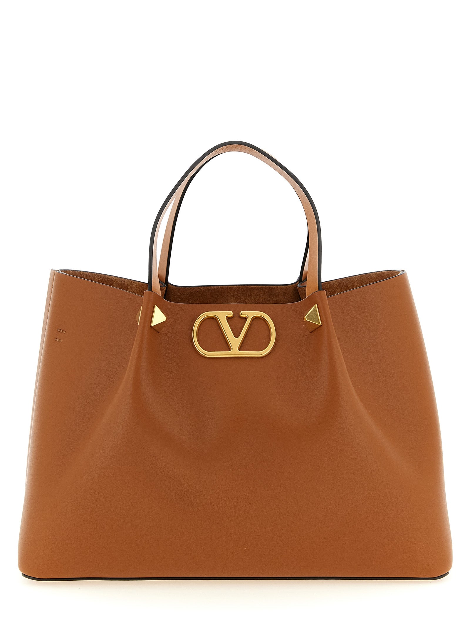 Valentino Garavani Brown Calfskin Tote Bag