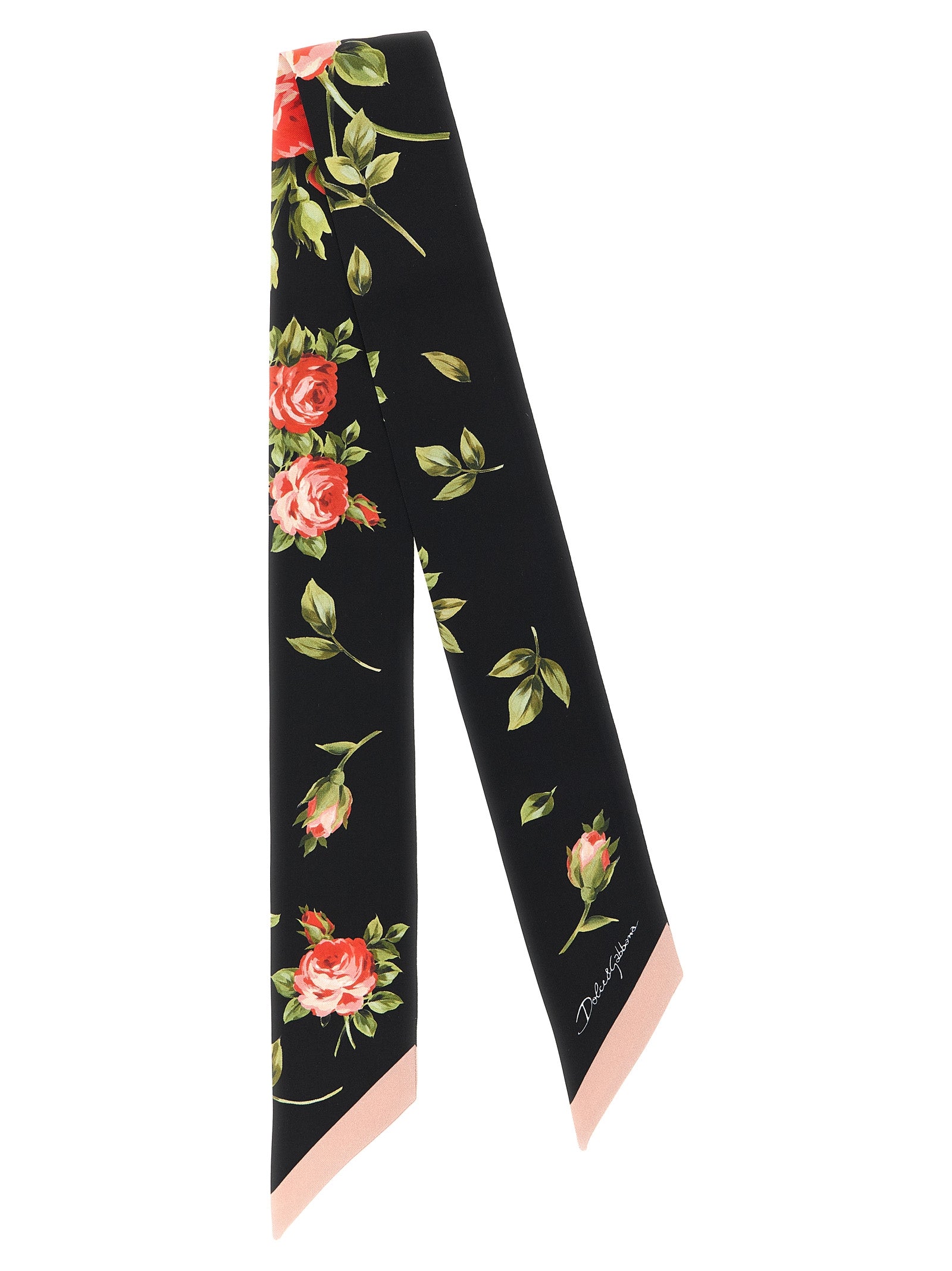Dolce & Gabbana Black Silk Foulard for Women