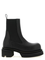 Rick Owens Black Goatskin Ankle Boots