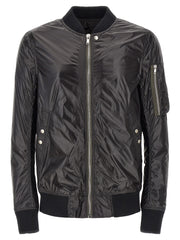 Rick Owens Black Nylon Bomber