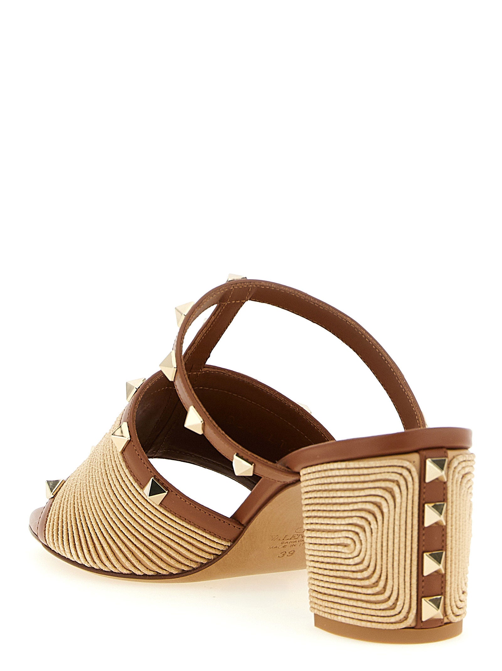 Valentino Garavani Brown Calfskin Flat Sandals