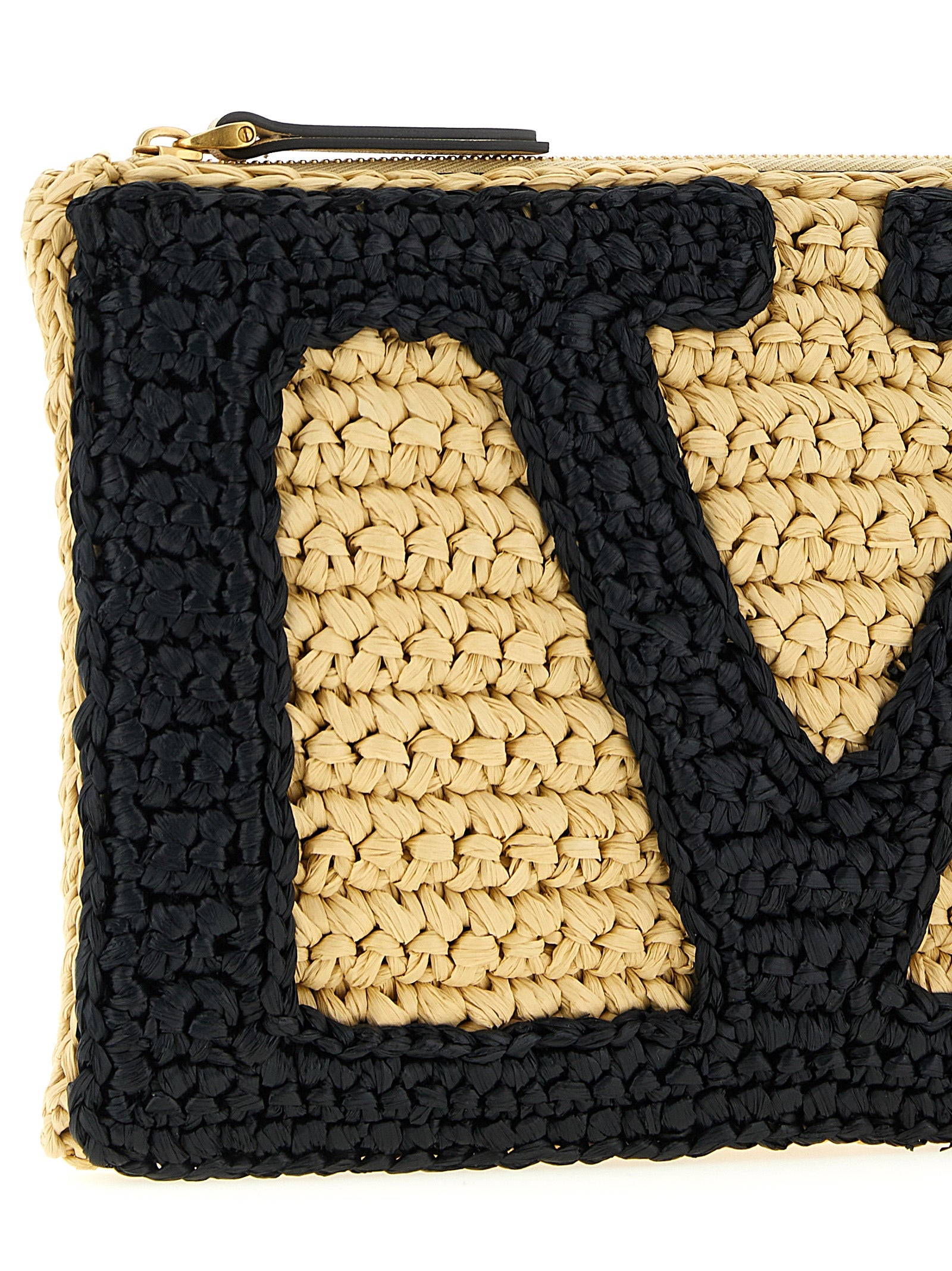 Valentino Garavani Black Viscose Clutch Bag