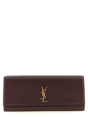 Saint Laurent Bordeaux Calfskin Clutch Bag