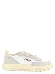 Autry Gray Cotton Low Top Sneakers
