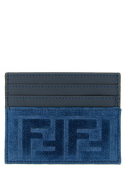 Fendi Blue Cotton Cardholder