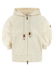 Moncler White Cotton Hoodie