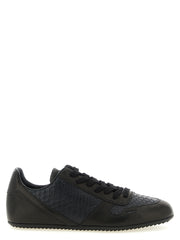 Rick Owens Black Lamb Leather Low Top Sneakers