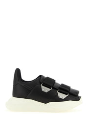 Rick Owens Black Calfskin Athletic Sneakers