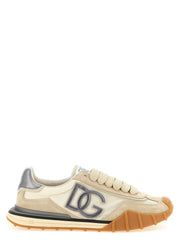Dolce & Gabbana Silver Calfskin Athletic Sneakers