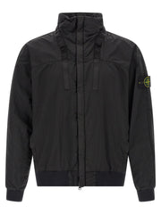 Stone Island Black Polyamide Bomber