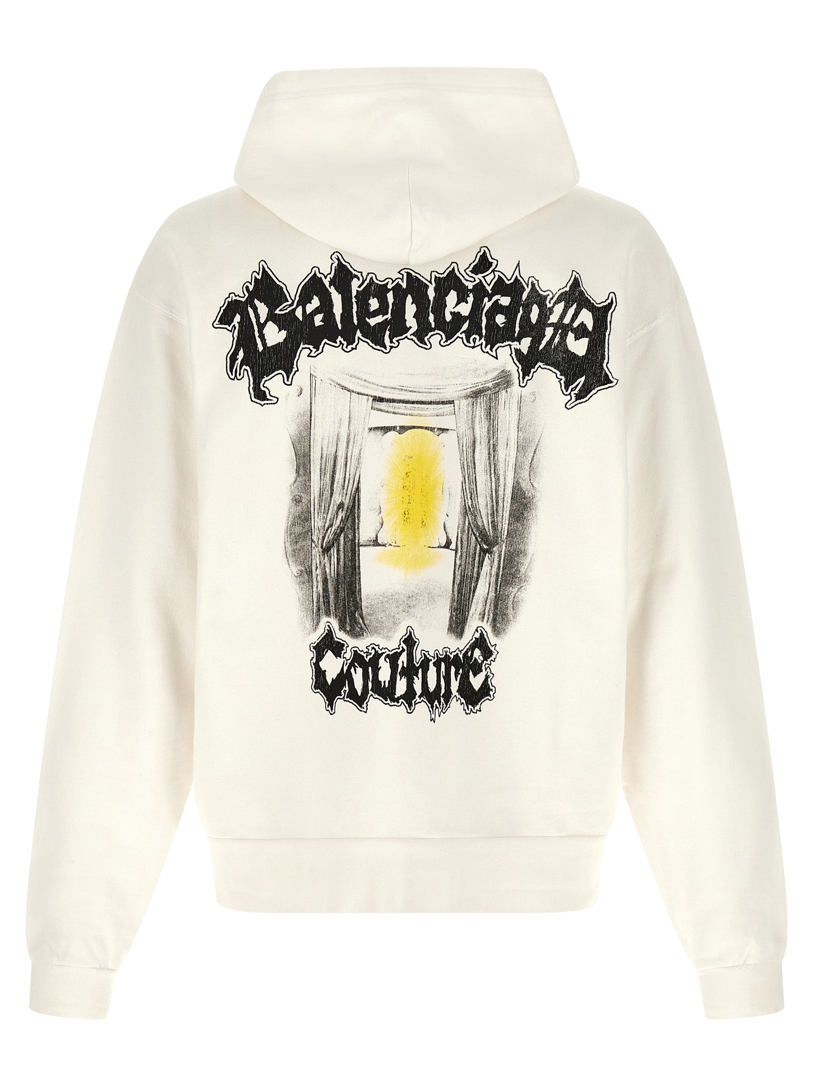 Balenciaga White Cotton Sweatshirt for Men