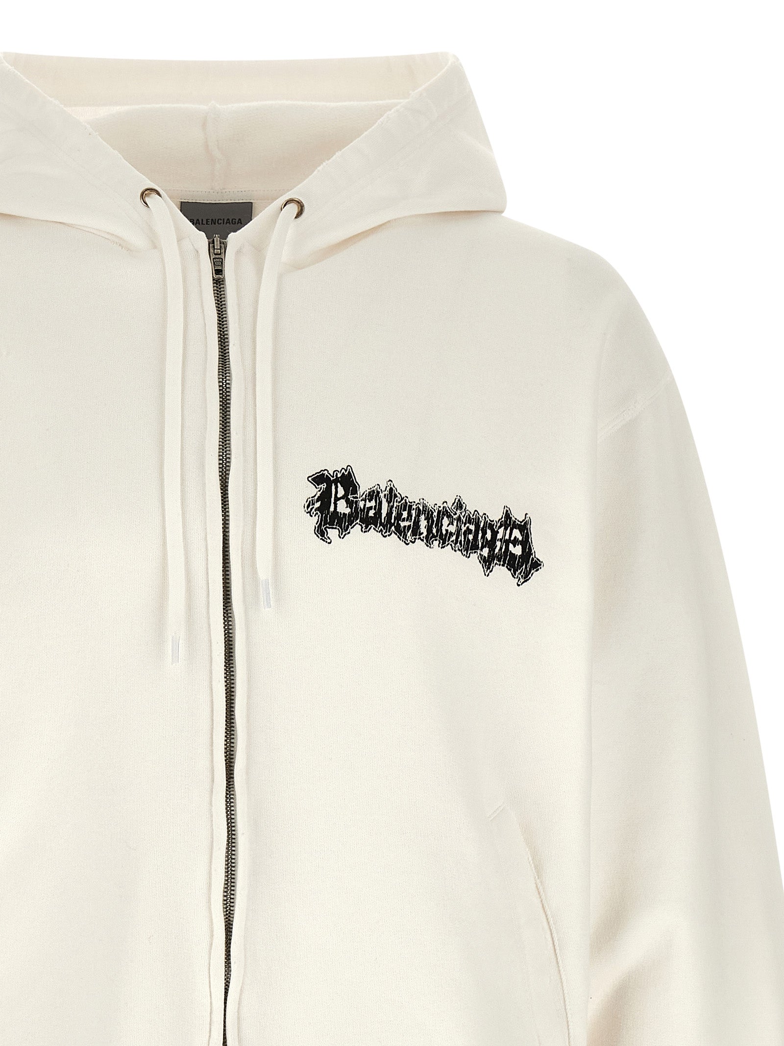 Balenciaga White Cotton Sweatshirt for Men