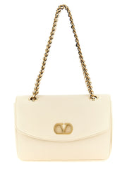 Valentino Garavani White Lamb Leather Shoulder Bag