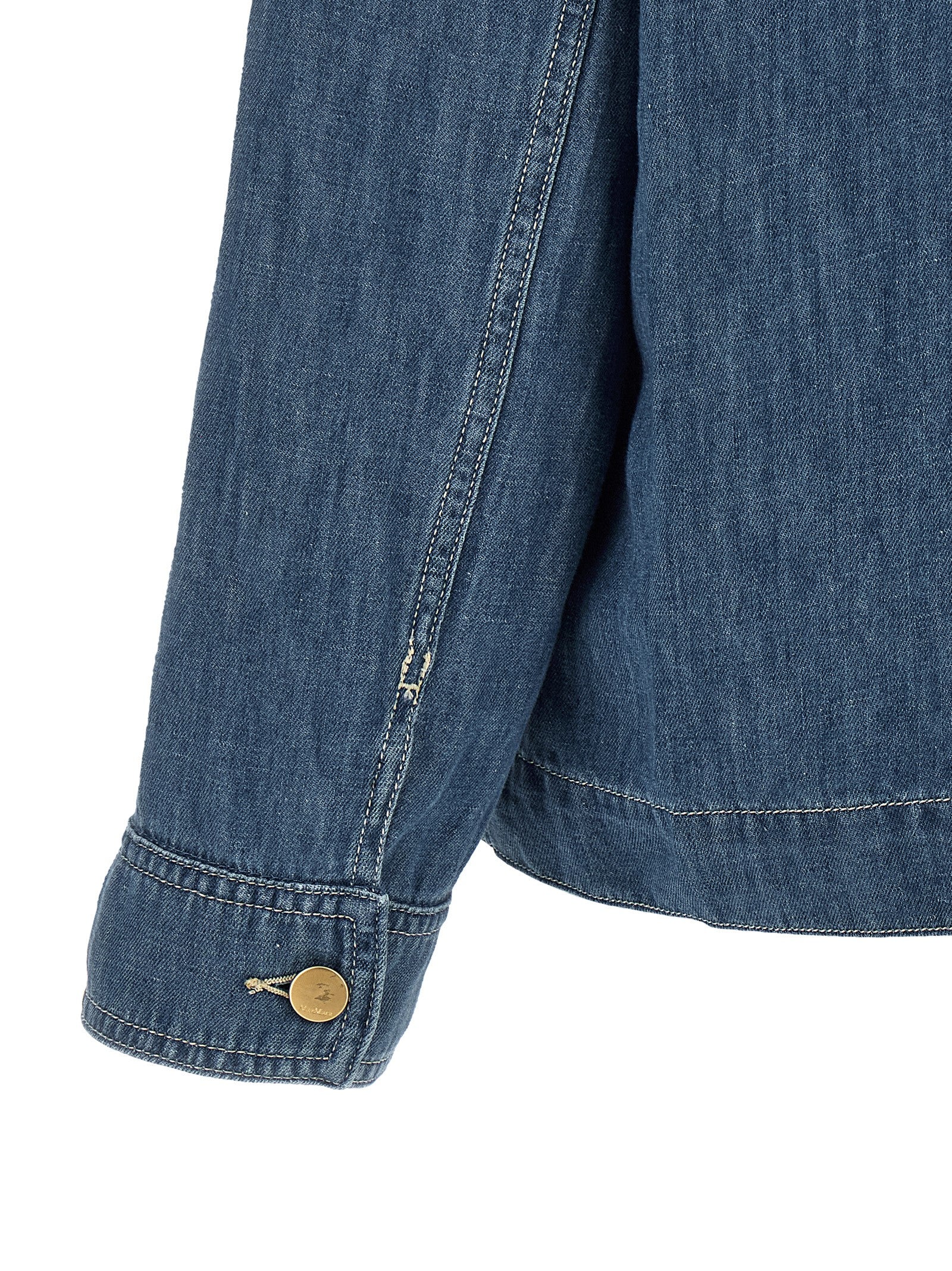 'S Max Mara Blue Cotton Denim Jacket