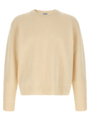 Jil Sander White Wool Cardigan