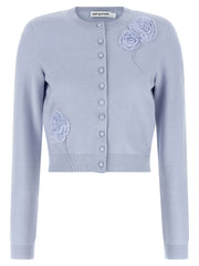 Self-Portrait Blue Polyester Cardigan