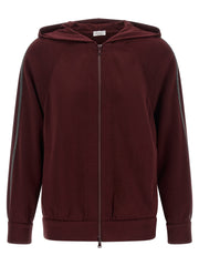 Brunello Cucinelli Bordeaux Cotton Sweatshirt for Women