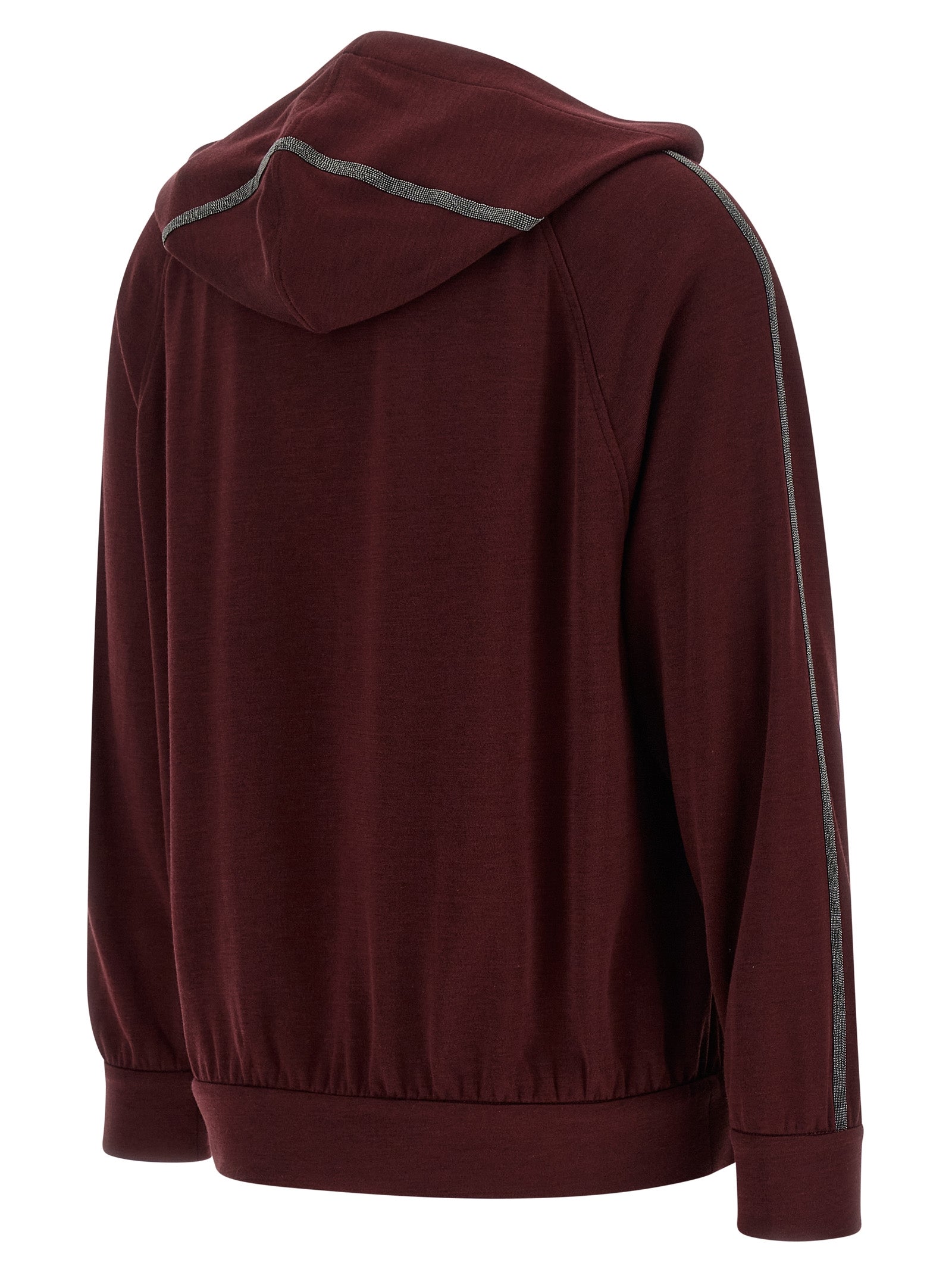 Brunello Cucinelli Bordeaux Cotton Sweatshirt for Women