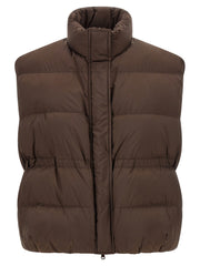 Brunello Cucinelli Brown Polyester Sleeveless Jacket