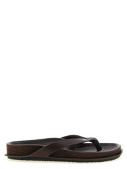 Jacquemus Brown Cowhide Slides