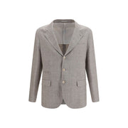 Brunello Cucinelli Beige Linen Full-Length Jacket