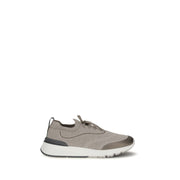 Brunello Cucinelli Brown Cotton Athletic Sneakers for Men