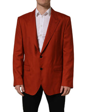 Dolce & Gabbana Red Cashmere Single Breasted Blazer Jacket