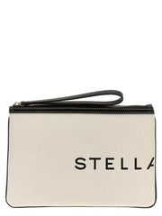 Stella McCartney Beige Cotton Clutch Bag