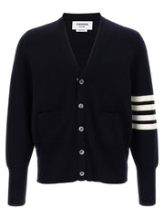 Thom Browne Blue Virgin Wool Cardigan
