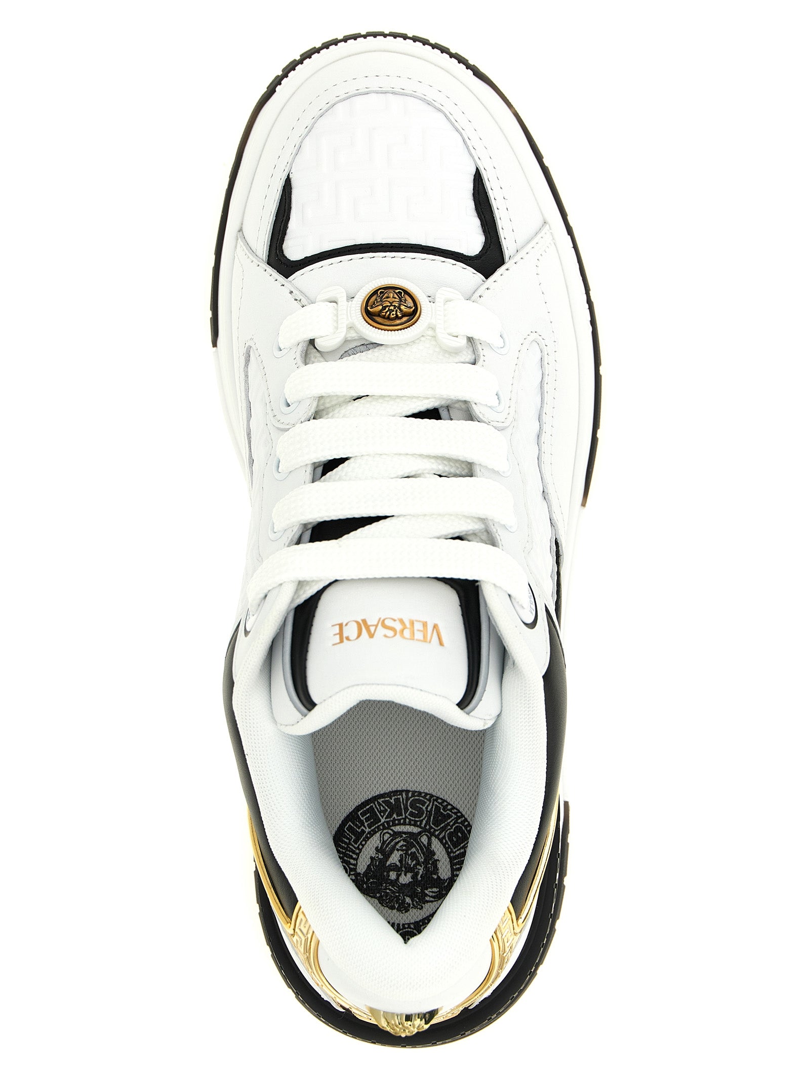 Versace Bicolor Leather Low Top Sneakers