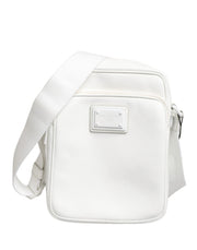 Dolce & Gabbana White Logo Plaque Crossbody Shoulder Borse Men Bag