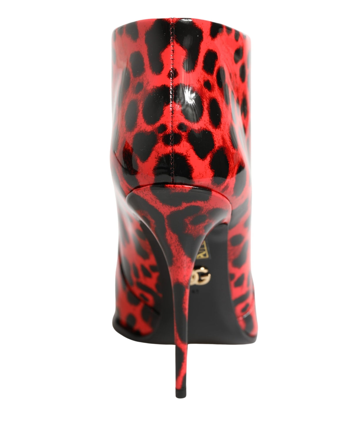 Dolce & Gabbana Red Leopard Cardinale Ankle Boots Shoes for Women