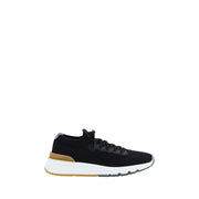 Brunello Cucinelli Black Cotton Athletic Sneakers
