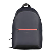 Tommy Hilfiger Blue Polyurethane Men's Backpack with Adjustable Straps