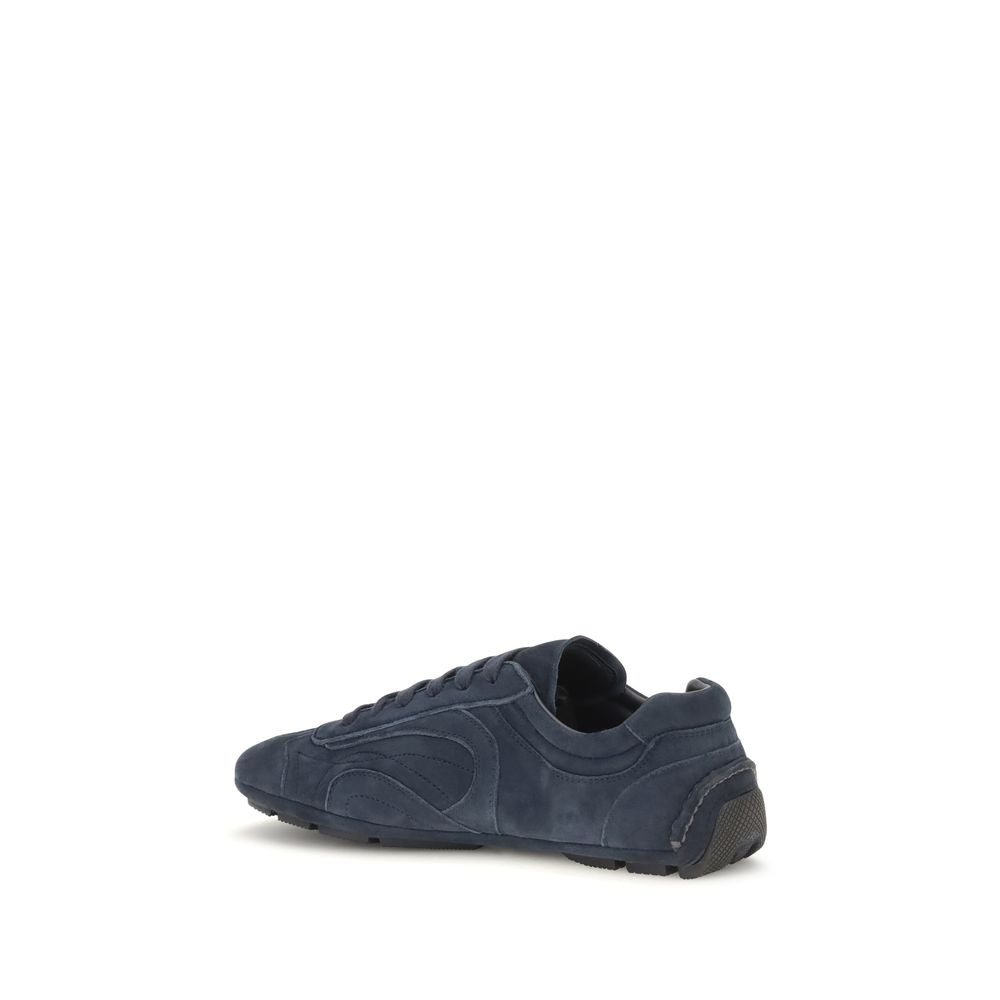 Prada Blue Calf Leather Bos Taurus Athletic Sneakers for Men
