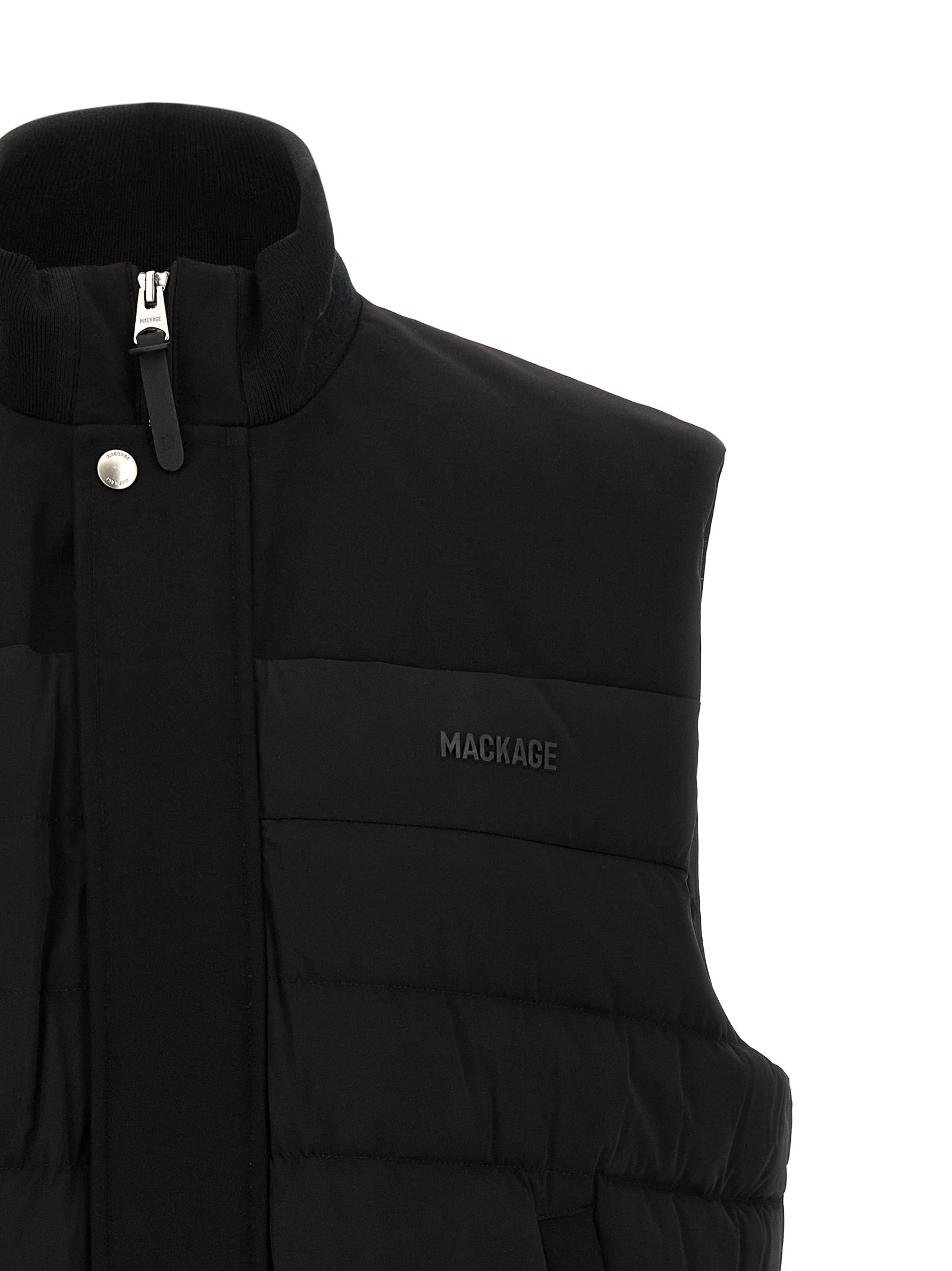 Mackage Black Nylon Sleeveless Jacket for Men