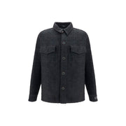 Balmain Black Cotton Full-Length Jacket