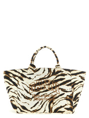 Ganni Beige Recycled Cotton Tote Bag