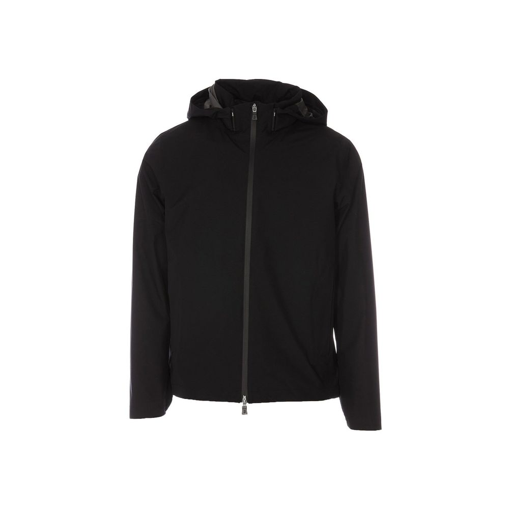 Herno Black Polyester Full-Length Jacket