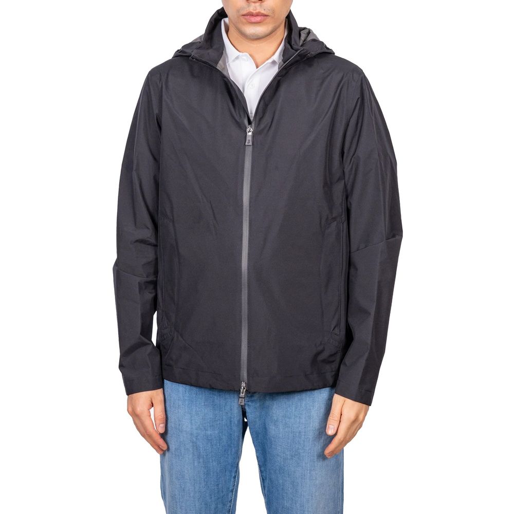 Herno Black Polyester Full-Length Jacket