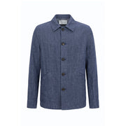 Malo Blue Linen Men's Jacket
