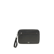 Valentino Garavani Black Calf Leather Bos Taurus Handbag