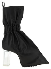 Rick Owens Black Calfskin Ankle Boots