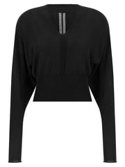 Rick Owens Black Cotton Sweatshirt