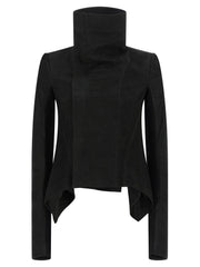 Rick Owens Black Lamb Leather Leather Jacket