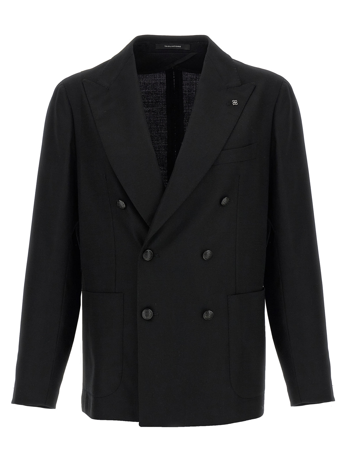 Tagliatore Black Virgin Wool Blazer